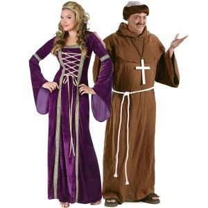 renaissance-faire-lady-and-medieval-monk-costumes